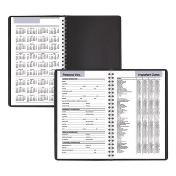 AT-A-GLANCE® Dayminder Block Format Weekly Appointment Book, 8.5 X 5.5, Black Cover, 12-month (jan To Dec): 2022 freeshipping - TVN Wholesale